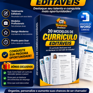 20 Modelos de Curriculos para Baixar Editar