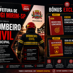Apostila Prefeitura de Mogi Mirim-SP 2026 – Bombeiro Civil Municipal
