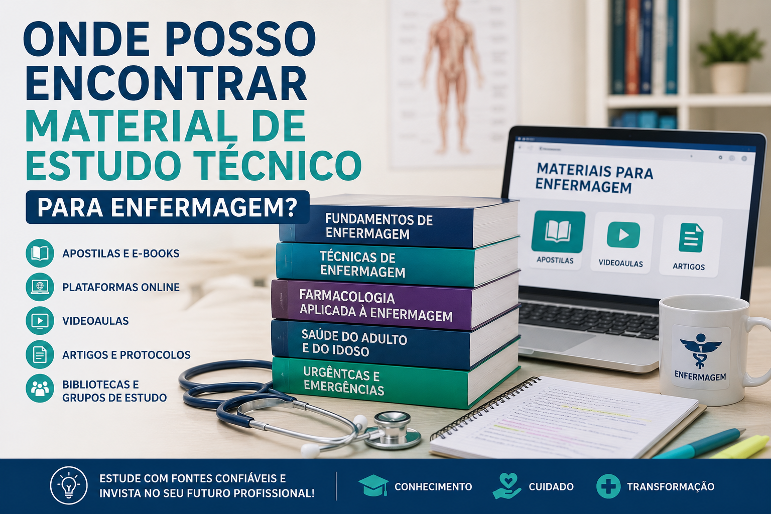 Onde Posso Encontrar Material de Estudo Técnico para Enfermagem ?