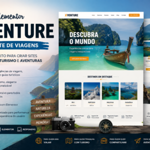 Tema Elementor Xventure Kit Site de Viagens