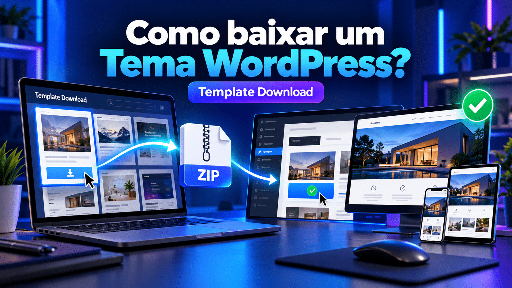 Como baixar o Tema WordPress no Template Download?
