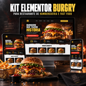 Kit Elementor Burgry para Restaurante de Hamburgueria e Fast Food imagem