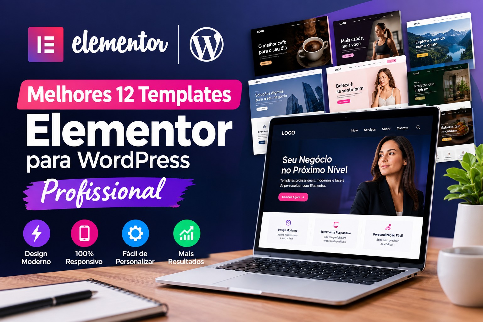 Melhores 12 Templates Elementor para WordPress Profissional