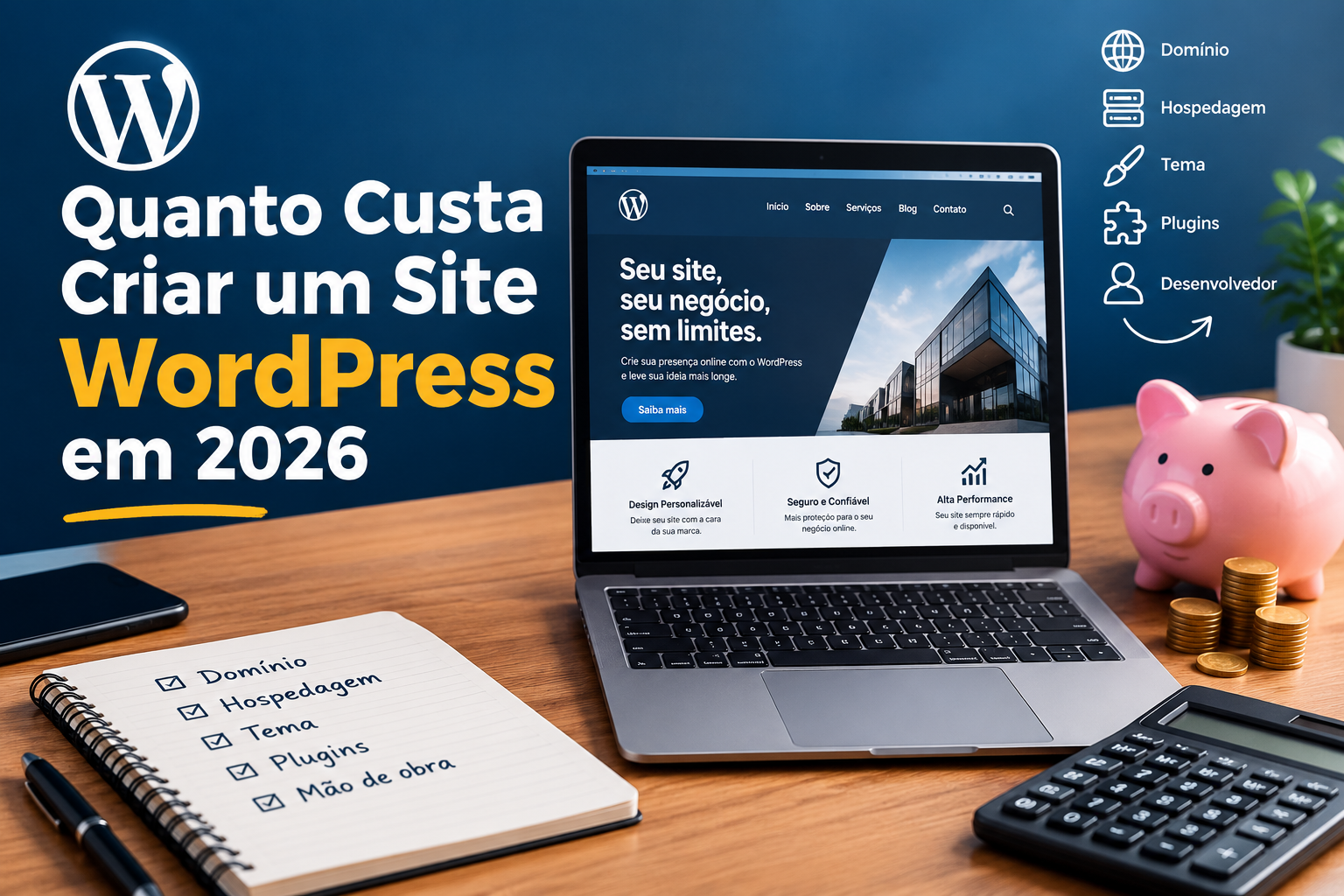 Quanto Custa Criar um Site WordPress em 2026