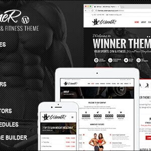 Tema WordPress Winner Para Site Fitness e Academia