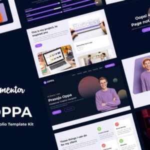 Oppa - Kit de Modelos Elementor para Portfólio Pessoal