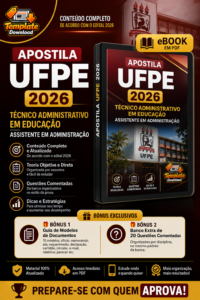 Apostila UFPE 2026 Técnico Administrativo em Educação