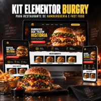 Kit Elementor Burgry para Restaurante de Hamburgueria e Fast Food
