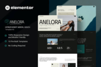 Kit de Modelos Elementor Anelora Para Site de Hipnoterapia e Saúde Mental