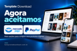 Template Download Agora Aceita Mercado Pago e PayPal